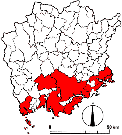 ハマゴウ標本情報図