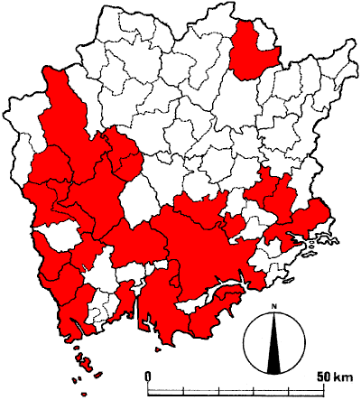 ホタルカズラ標本情報図