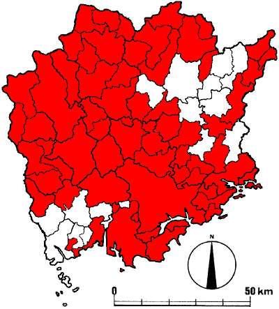 カワラナデシコ標本情報図