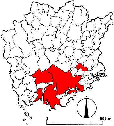 カワラサイコ標本情報図